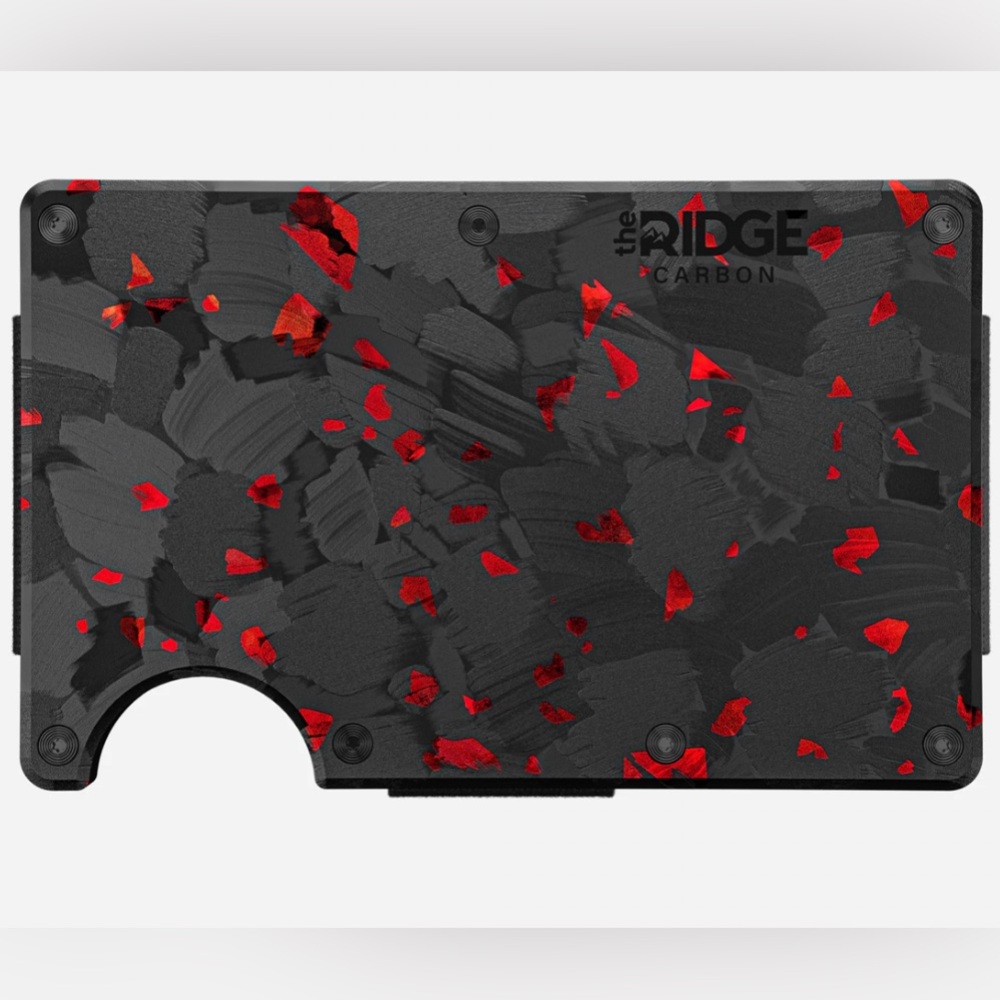 Ridge RFID Wallet, Forged Ember w/Cash Strap & Money Clip. NIB